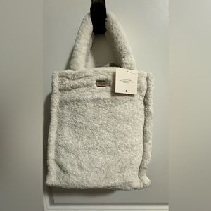 Kate Spade Sam Fluffy North South Tote Antique Ivory NWT
